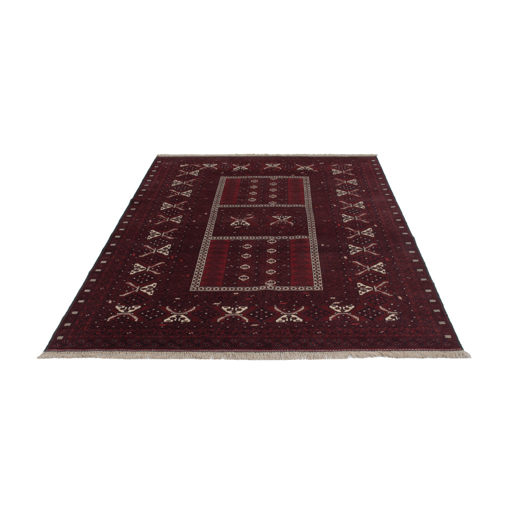 Afghan Rug - 246 x 157 cm - dark red