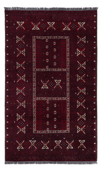 Afghan Rug - 251 x 149 cm - dark red