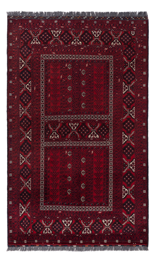 Afghan Rug - 252 x 158 cm - dark red