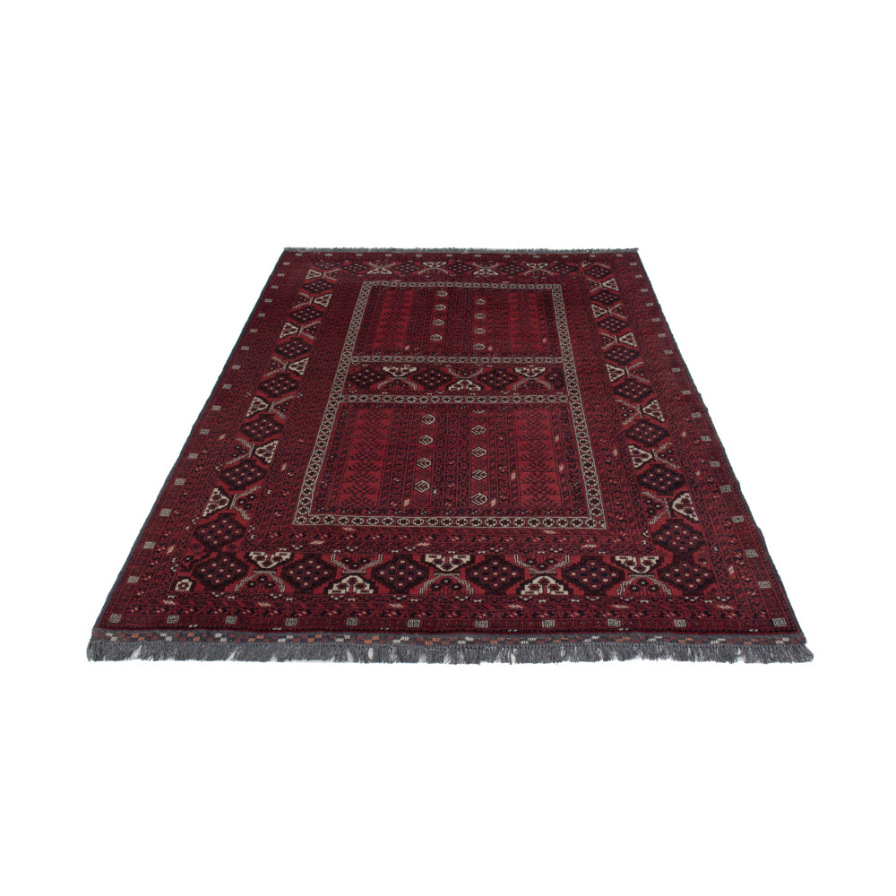 Afghan Rug - 252 x 158 cm - dark red
