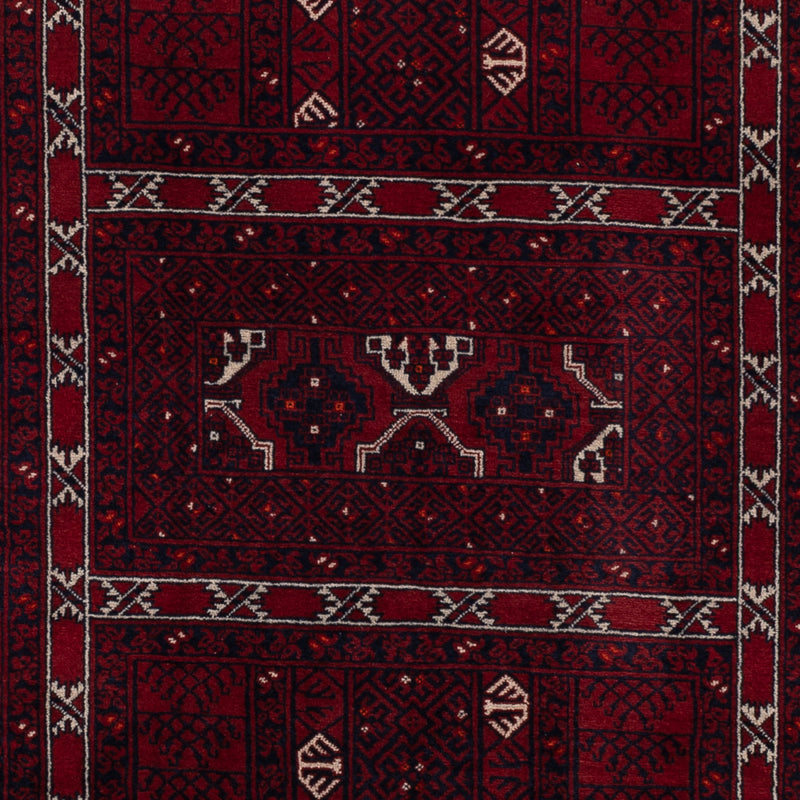 Afghan Rug - 239 x 163 cm - dark red
