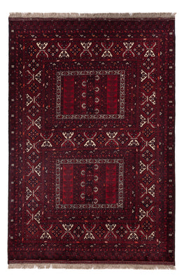 Afghan Rug - 242 x 165 cm - dark red