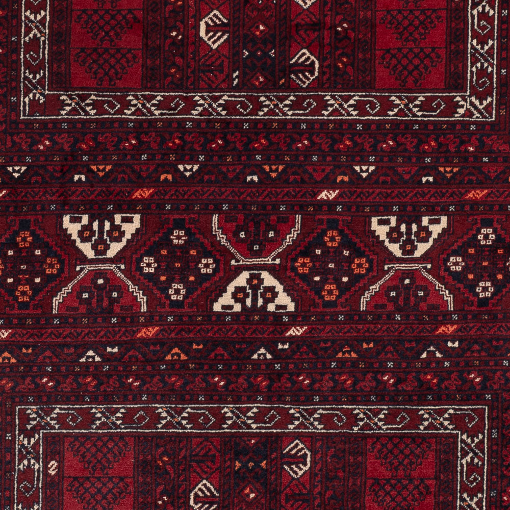 Afghan Rug - 242 x 165 cm - dark red