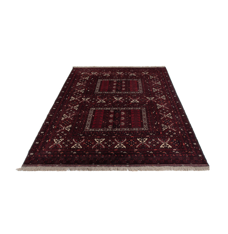 Afghan Rug - 242 x 165 cm - dark red