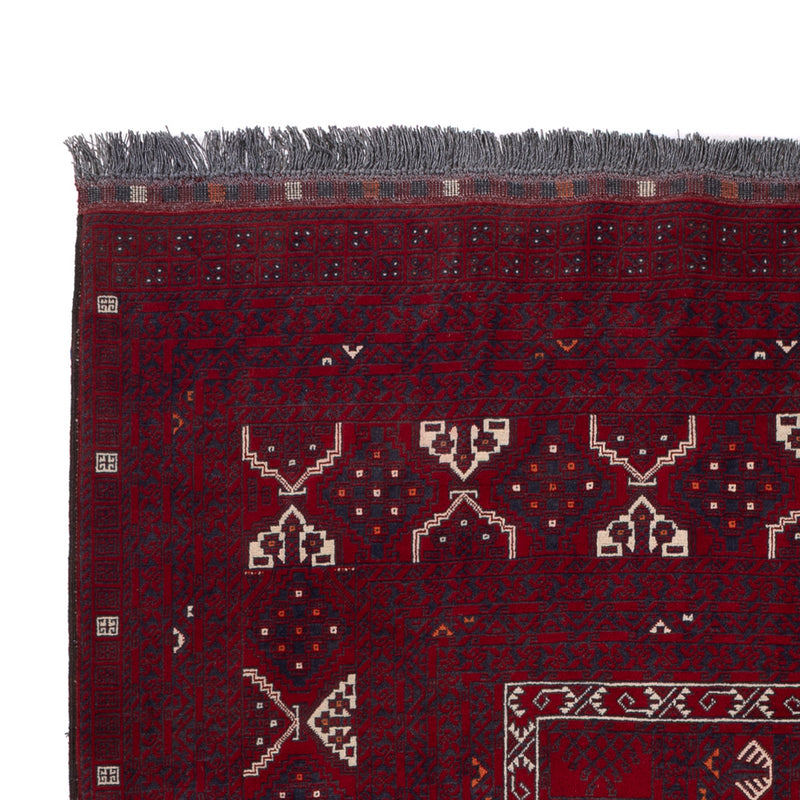 Afghan Rug - 248 x 153 cm - dark red