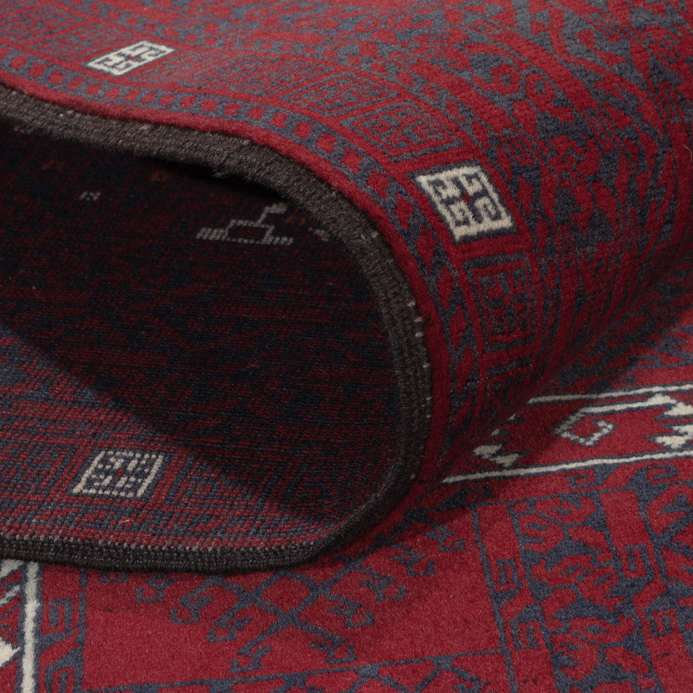 Afghan Rug - 248 x 153 cm - dark red