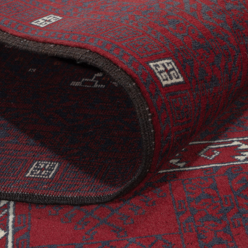 Afghan Rug - 248 x 153 cm - dark red