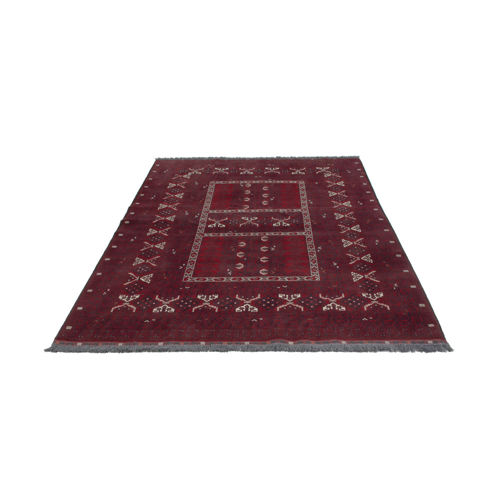 Afghan Rug - 248 x 153 cm - dark red