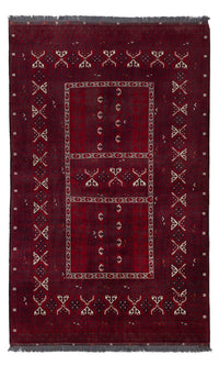 Afghan Rug - 255 x 155 cm - dark red