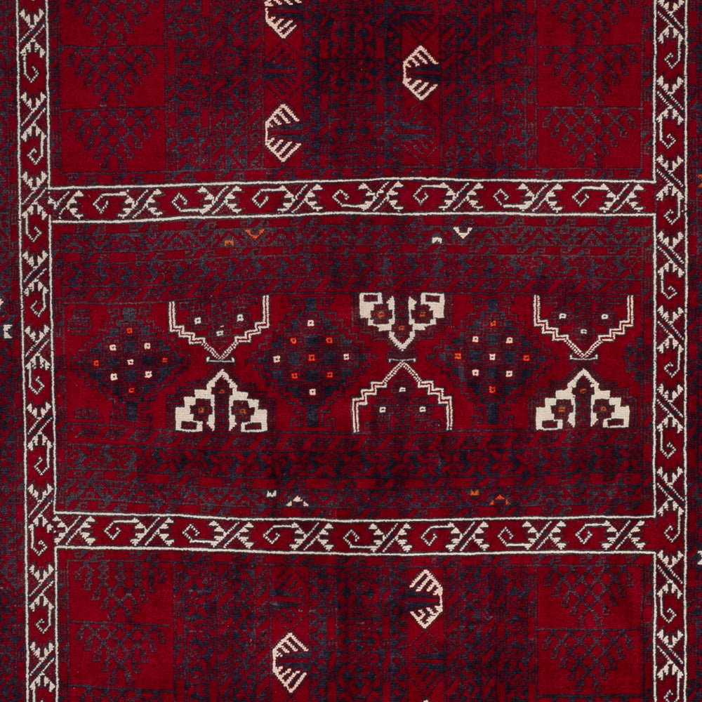 Afghan Rug - 255 x 155 cm - dark red
