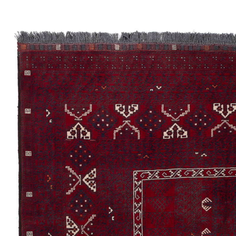 Afghan Rug - 255 x 155 cm - dark red
