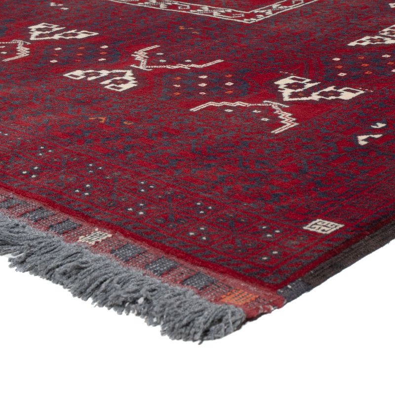 Afghan Rug - 255 x 155 cm - dark red