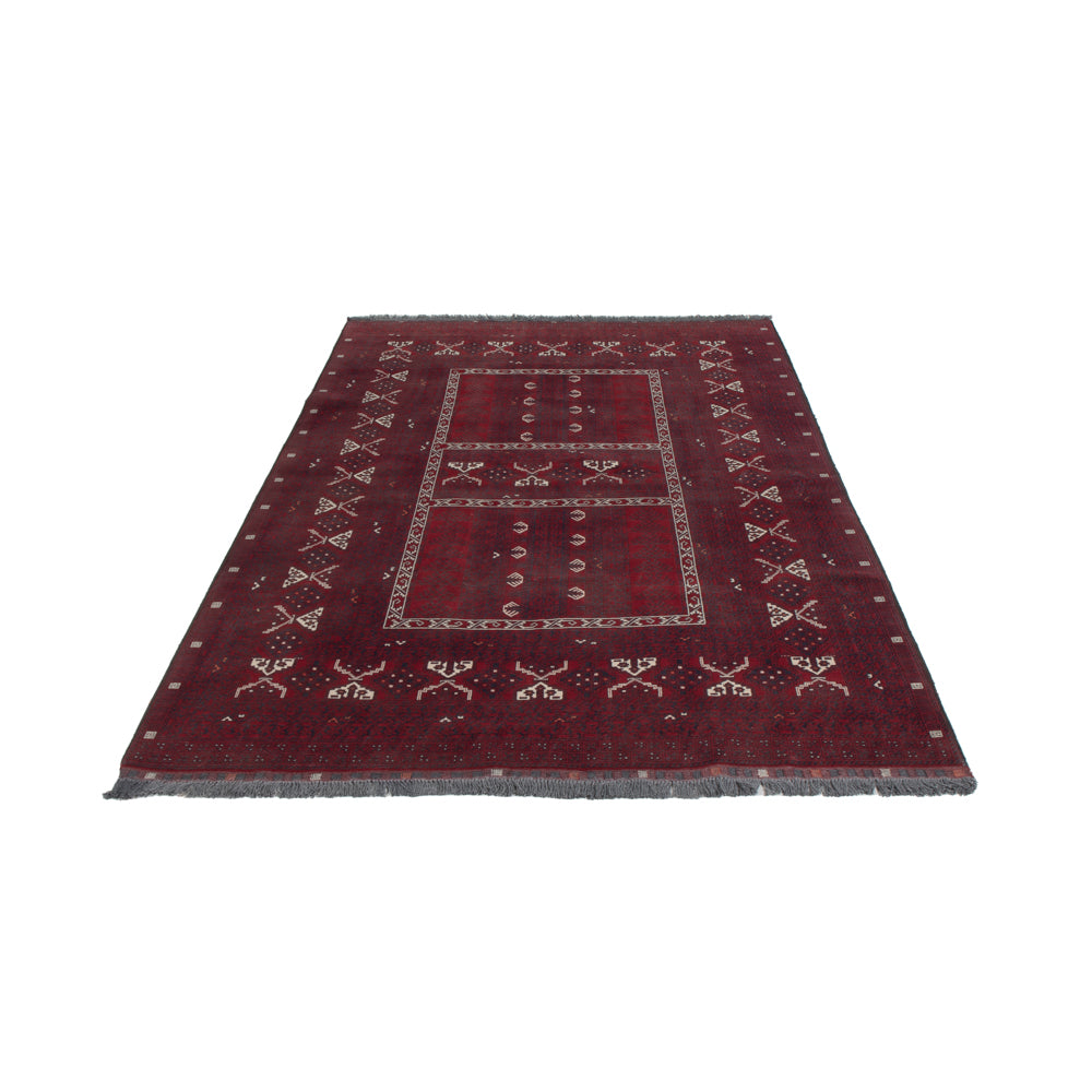 Afghan Rug - 255 x 155 cm - dark red