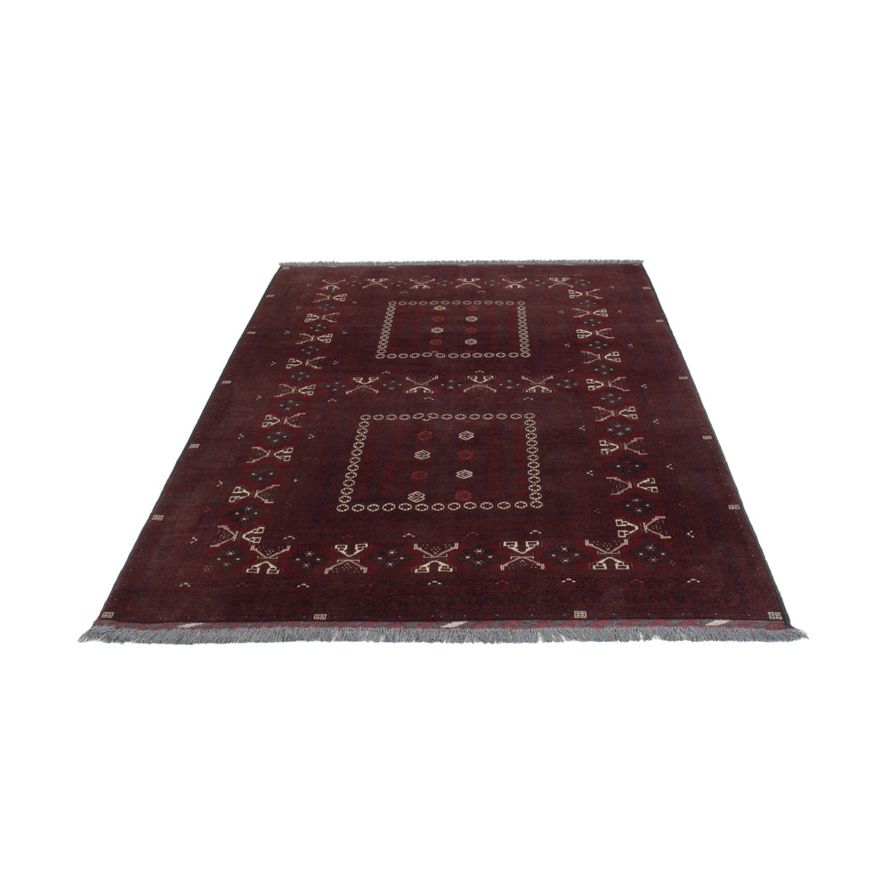 Afghan Rug - 250 x 157 cm - dark red