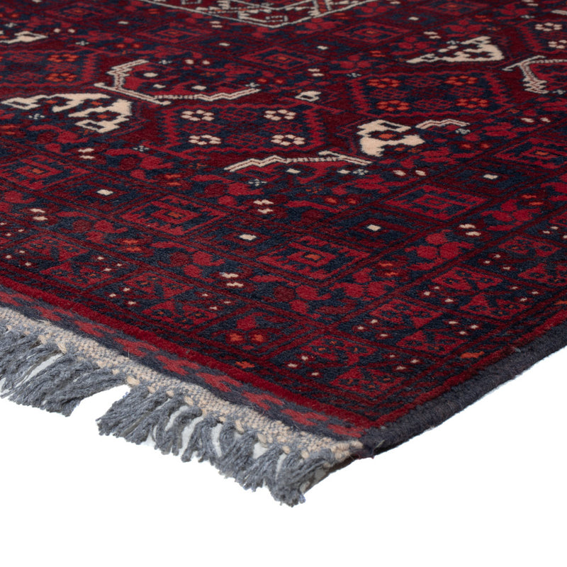 Afghan Rug - 240 x 152 cm - dark red