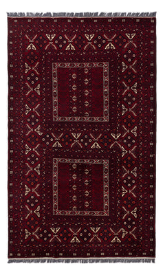 Afghan Rug - 248 x 154 cm - dark red