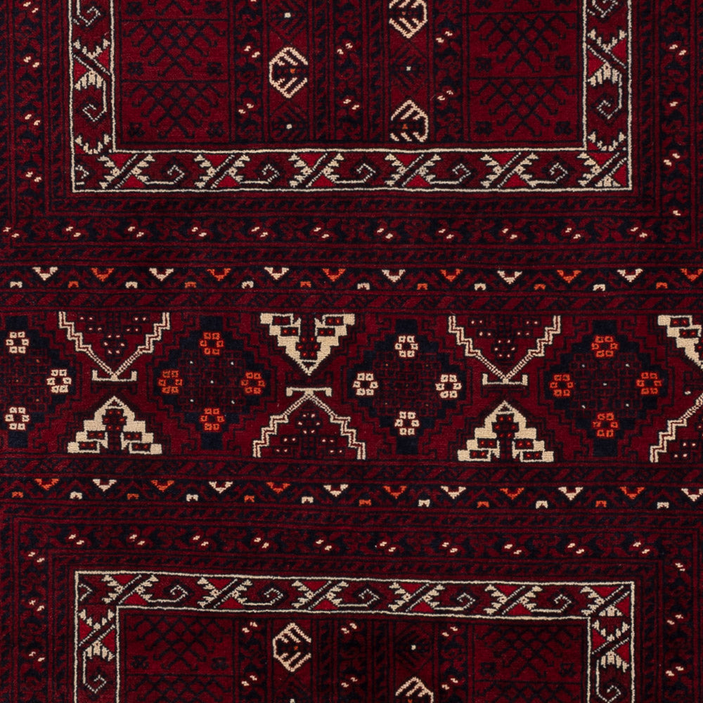 Afghan Rug - 248 x 154 cm - dark red
