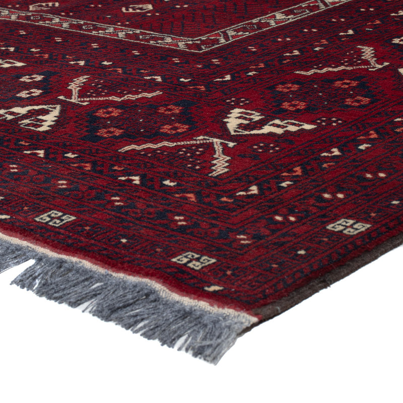 Afghan Rug - 248 x 154 cm - dark red