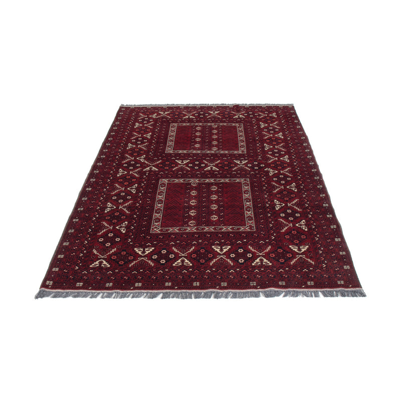 Afghan Rug - 248 x 154 cm - dark red