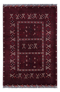 Afghan Rug - 245 x 167 cm - dark red