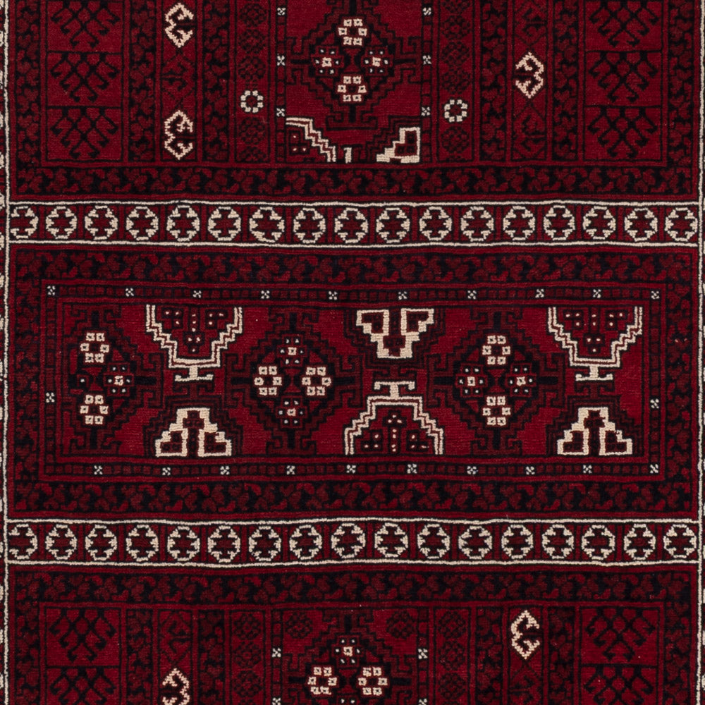 Afghan Rug - 247 x 157 cm - dark red