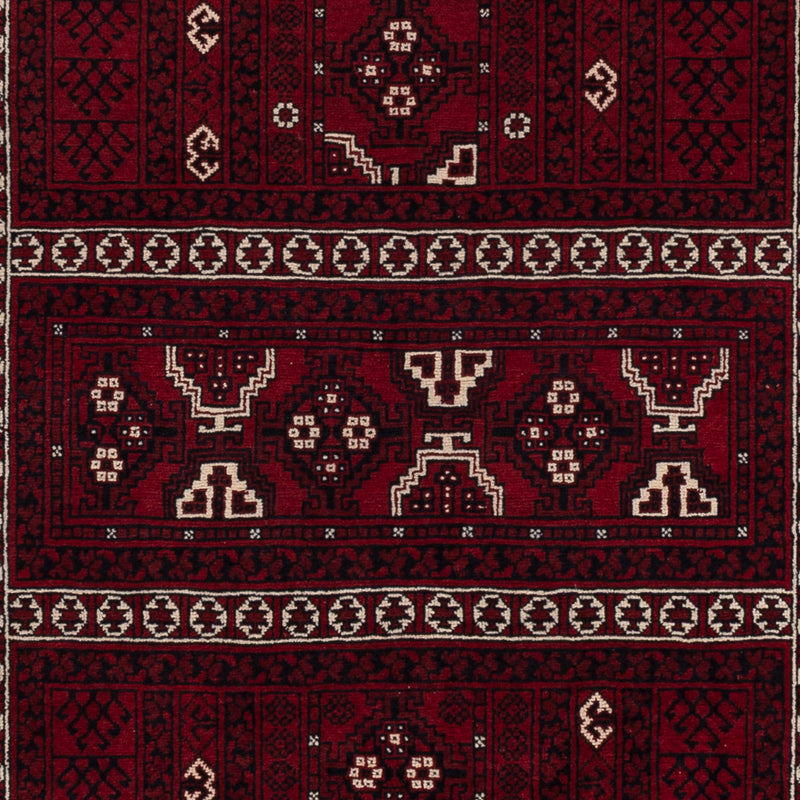 Afghan Rug - 247 x 157 cm - dark red