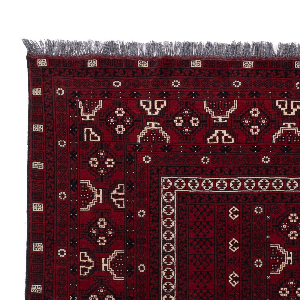 Afghan Rug - 247 x 157 cm - dark red