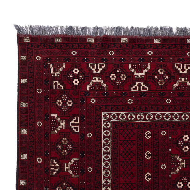 Afghan Rug - 247 x 157 cm - dark red