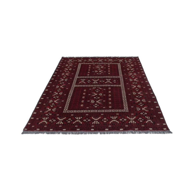 Afghan Rug - 247 x 157 cm - dark red