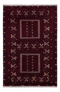 Afghan Rug - 249 x 161 cm - dark red