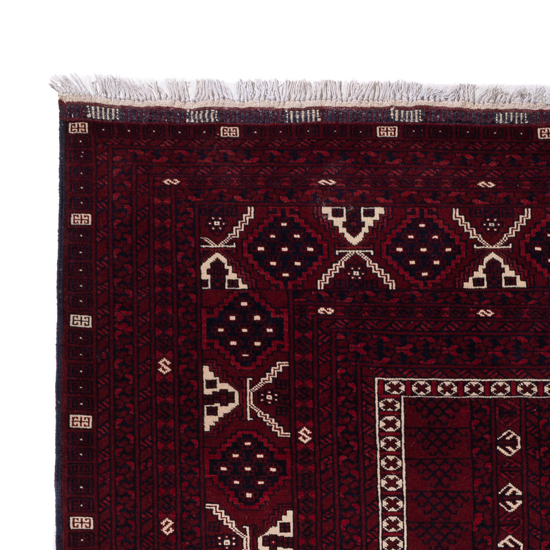 Afghan Rug - 249 x 161 cm - dark red