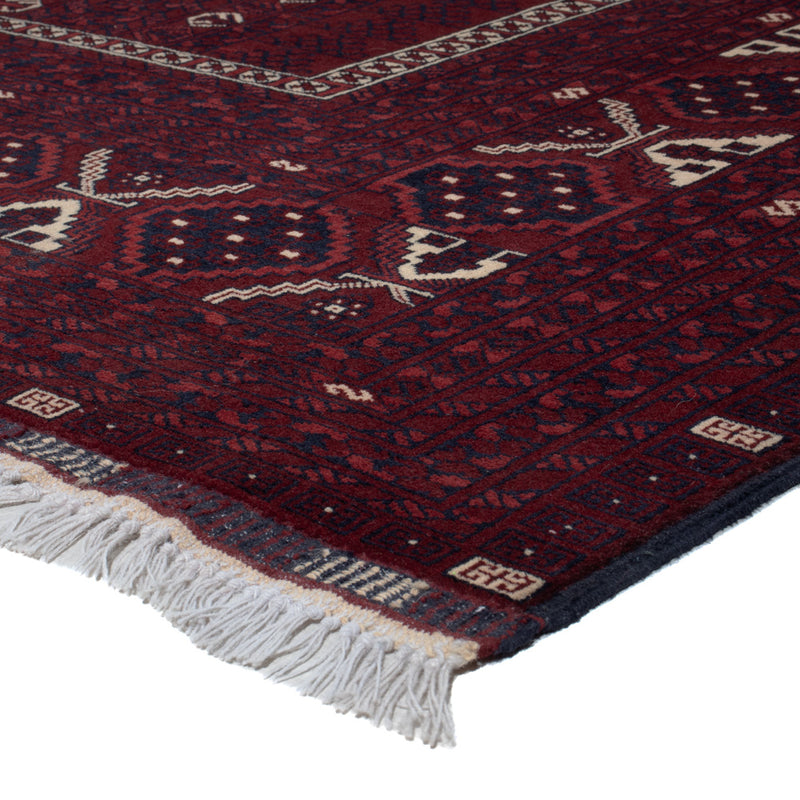 Afghan Rug - 249 x 161 cm - dark red