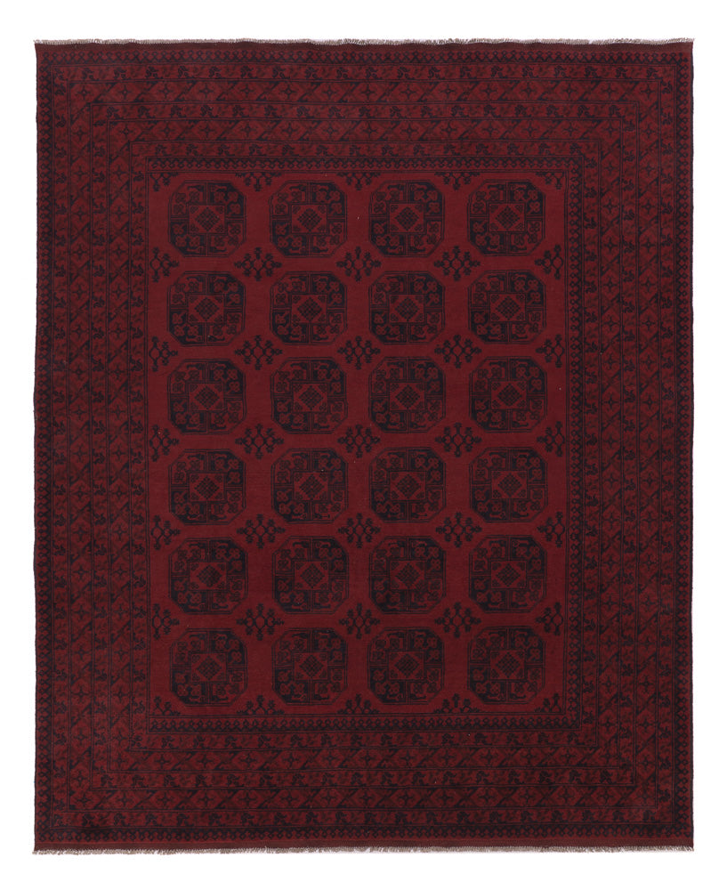 Afghan Rug - Filpa - 302 x 252 cm - dark red