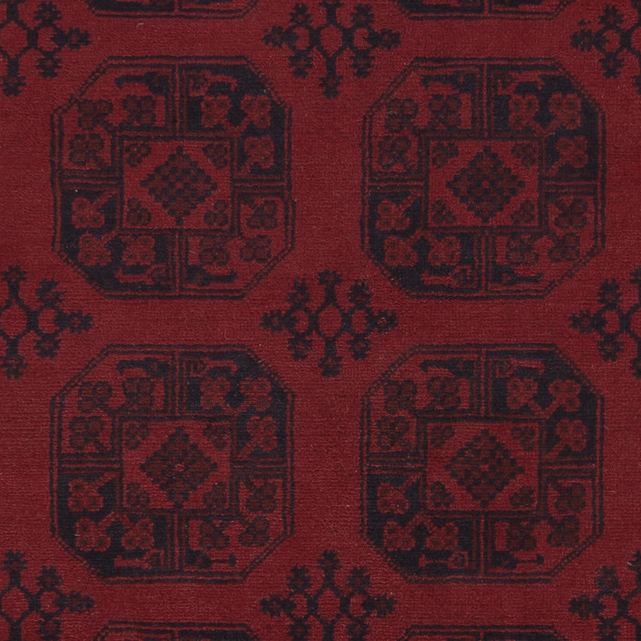 Afghan Rug - Filpa - 302 x 252 cm - dark red
