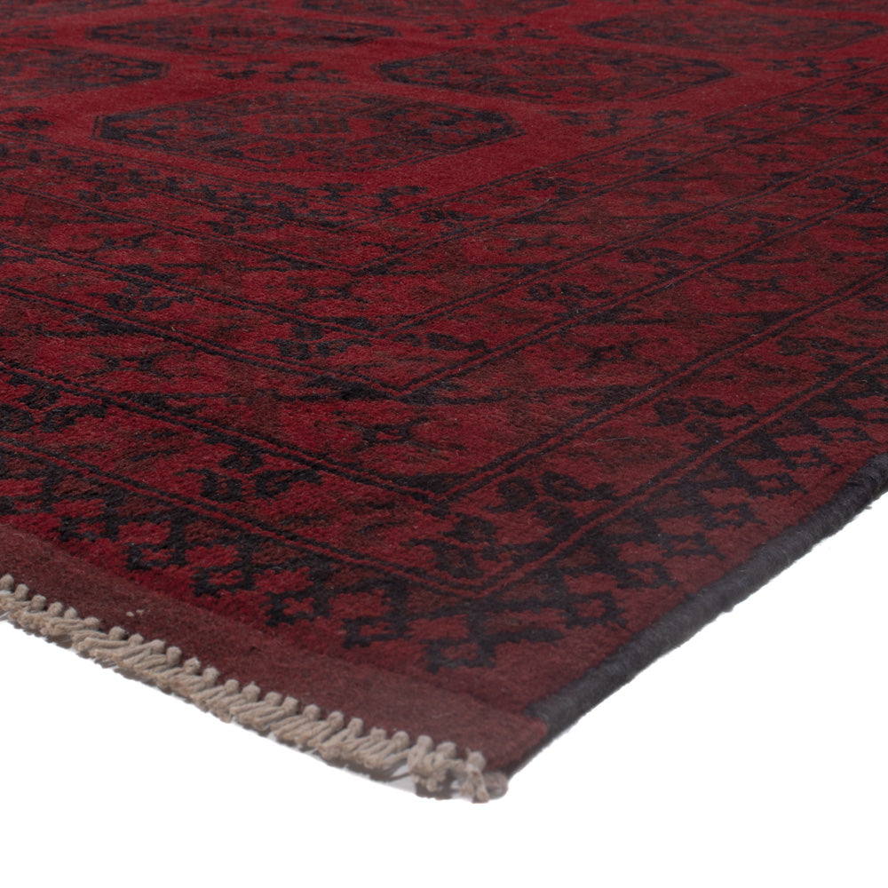 Afghan Rug - Filpa - 302 x 252 cm - dark red