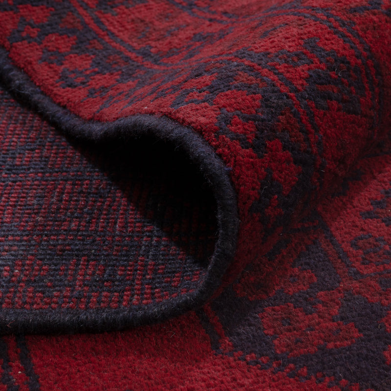 Afghan Rug - Filpa - 302 x 252 cm - dark red