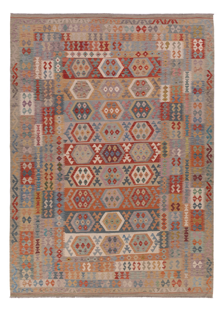 Kelim Rug - Splash - 352 x 254 cm - multicolored
