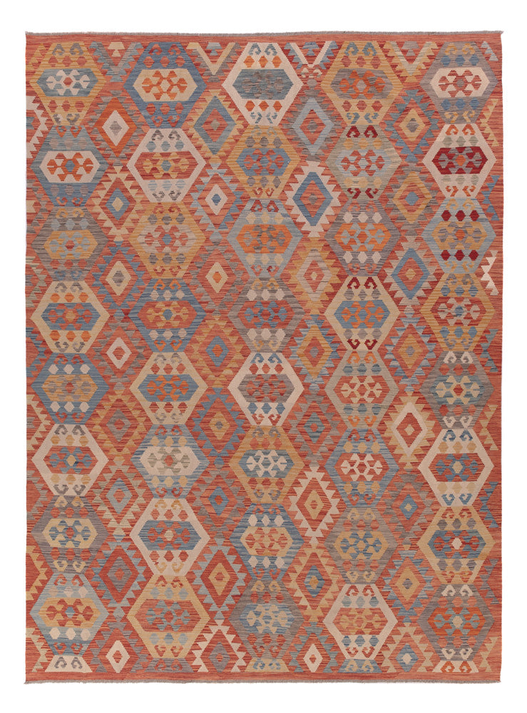 Kelim Rug - Splash - 348 x 257 cm - multicolored
