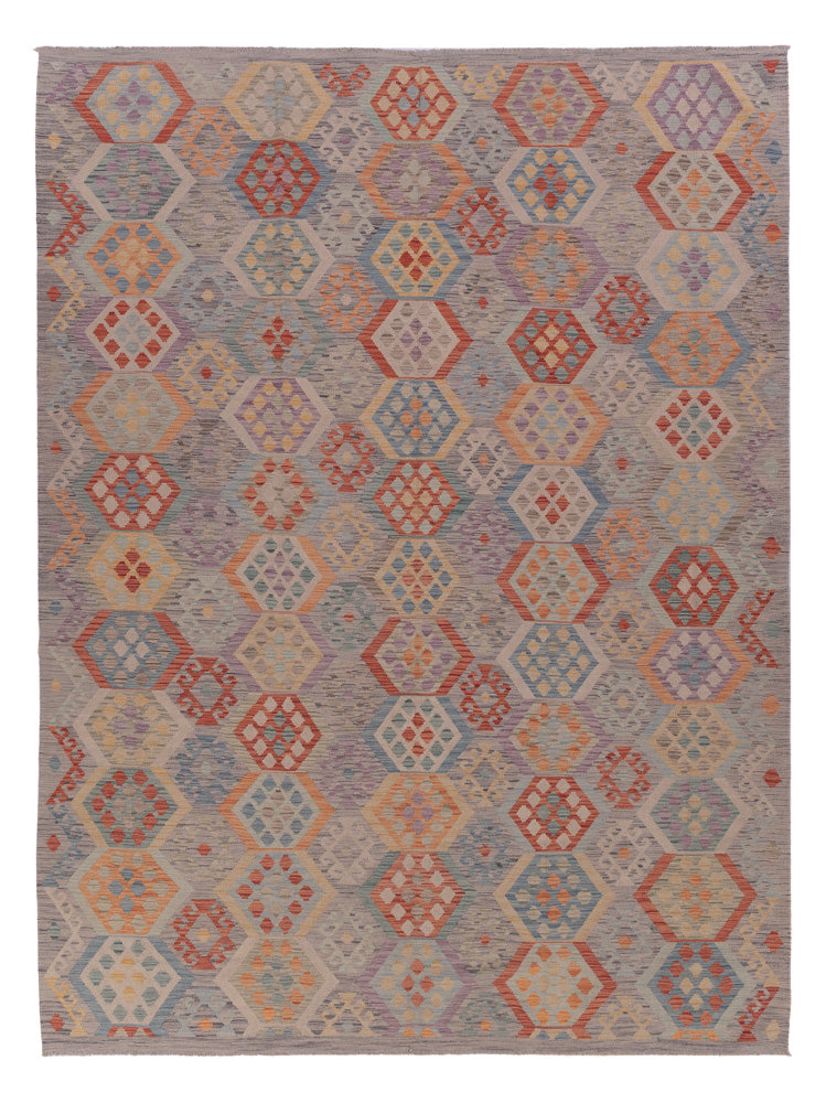 Kelim Rug - Splash - 350 x 256 cm - multicolored