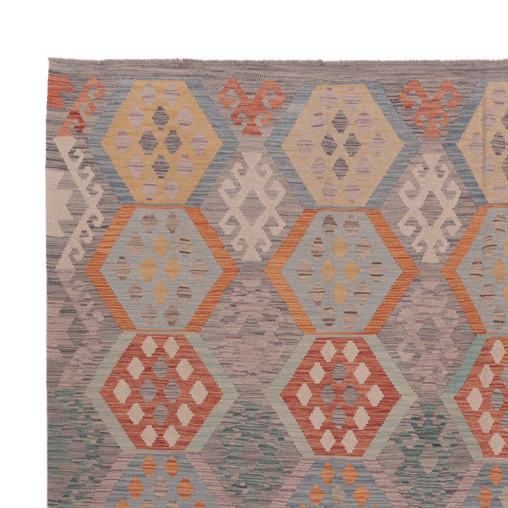 Kelim Rug - Splash - 380 x 281 cm - multicolored