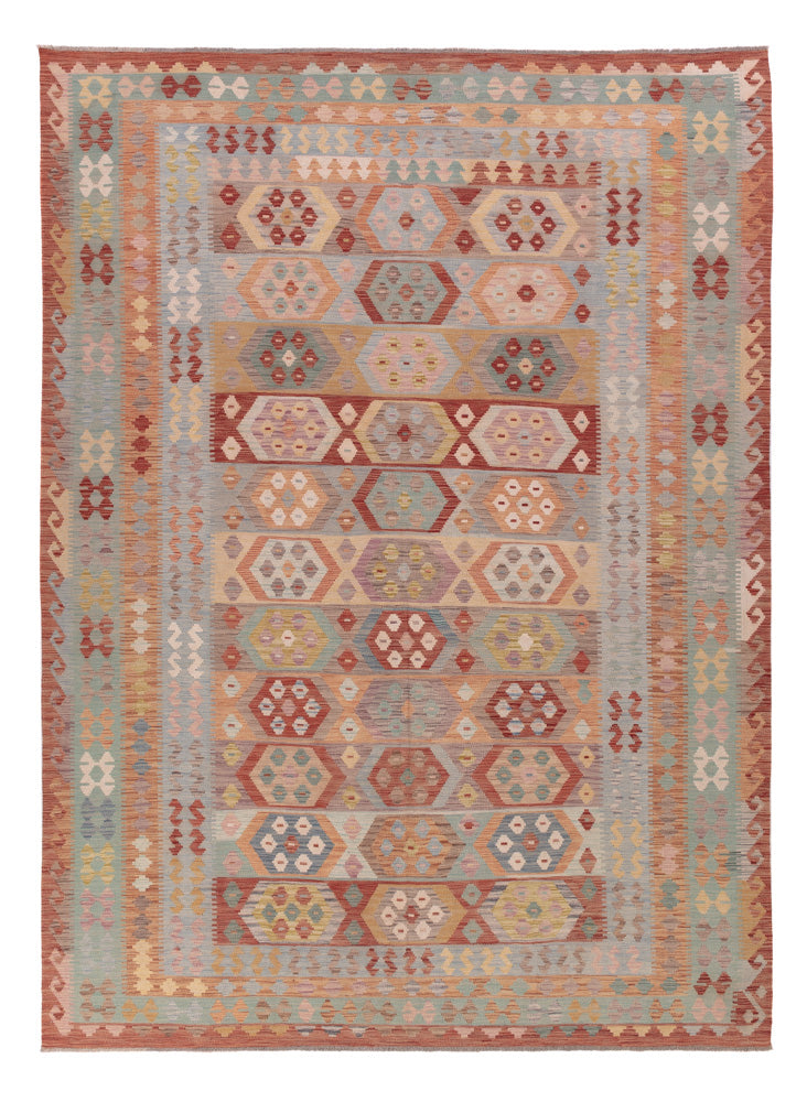 Kelim Rug - Splash - 352 x 254 cm - multicolored