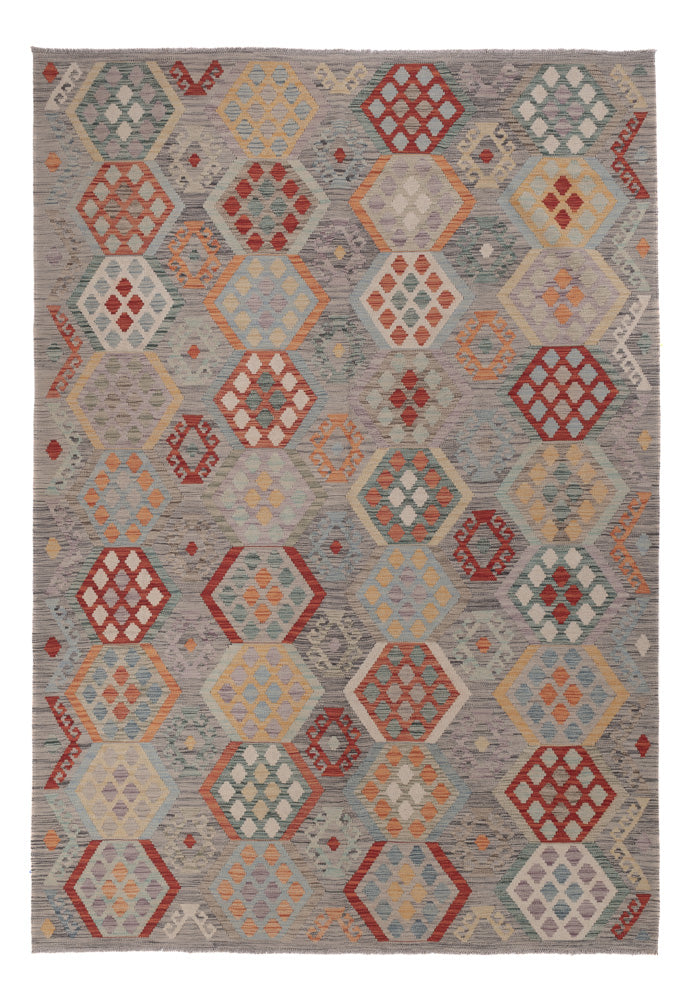 Kelim Rug - Splash - 299 x 205 cm - multicolored