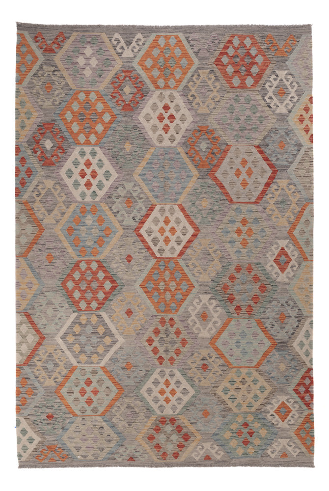 Kelim Rug - Splash - 296 x 201 cm - multicolored