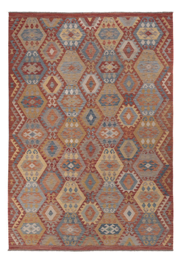 Kelim Rug - Splash - 301 x 209 cm - multicolored