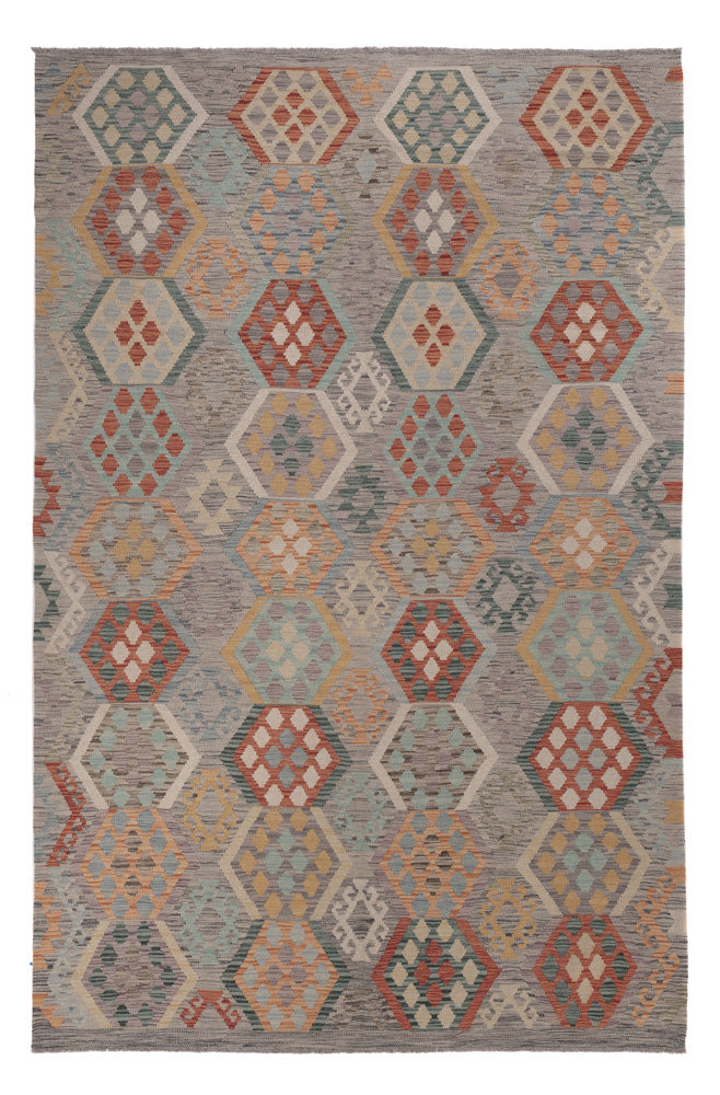 Kelim Rug - Splash - 297 x 198 cm - multicolored