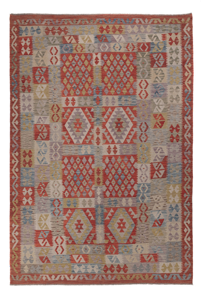 Kelim Rug - Splash - 304 x 206 cm - multicolored