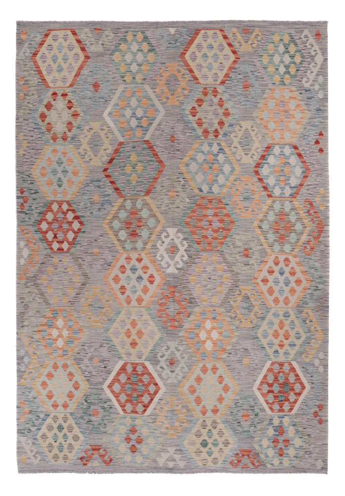 Kelim Rug - Splash - 299 x 211 cm - multicolored