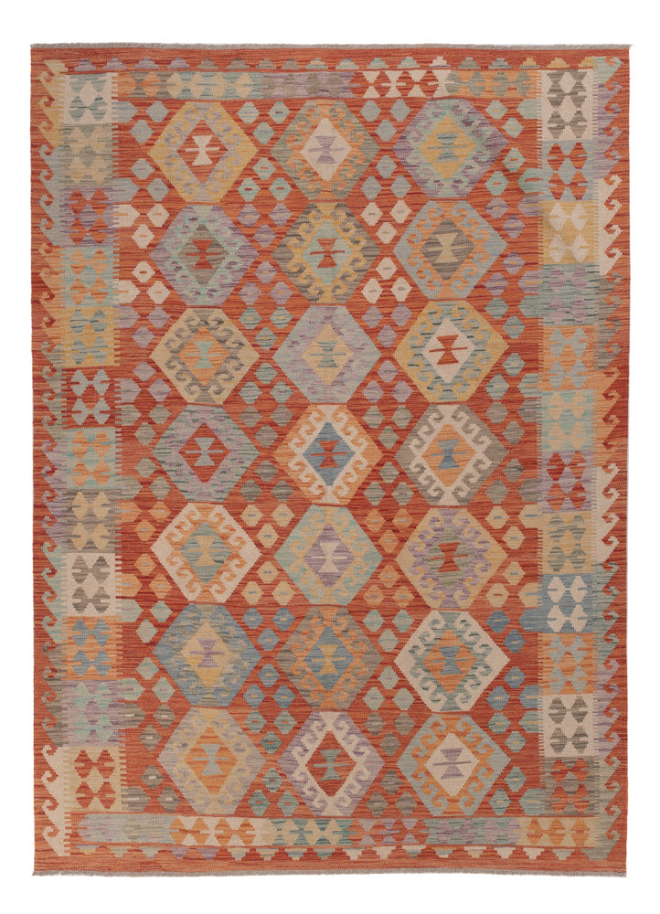 Kelim Rug - Splash - 252 x 181 cm - multicolored