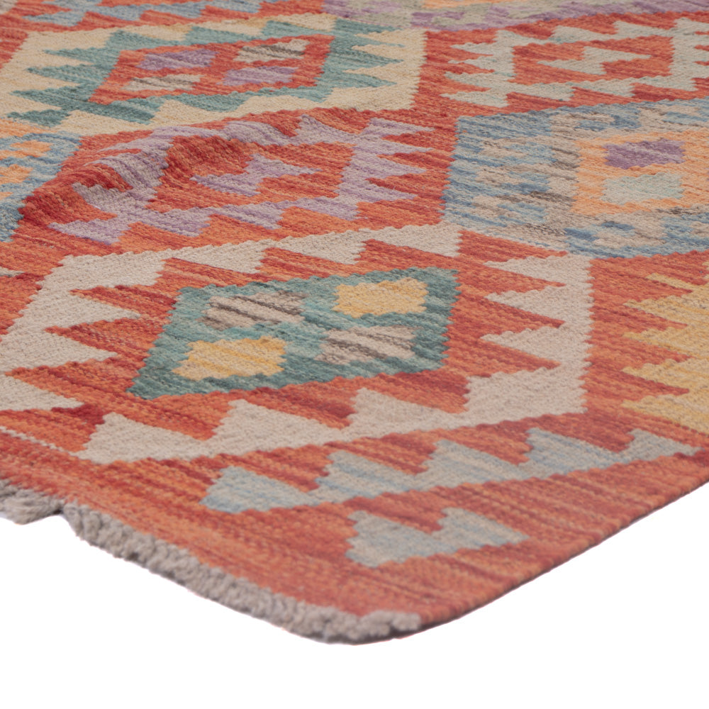 Kelim Rug - Splash - 201 x 158 cm - multicolored