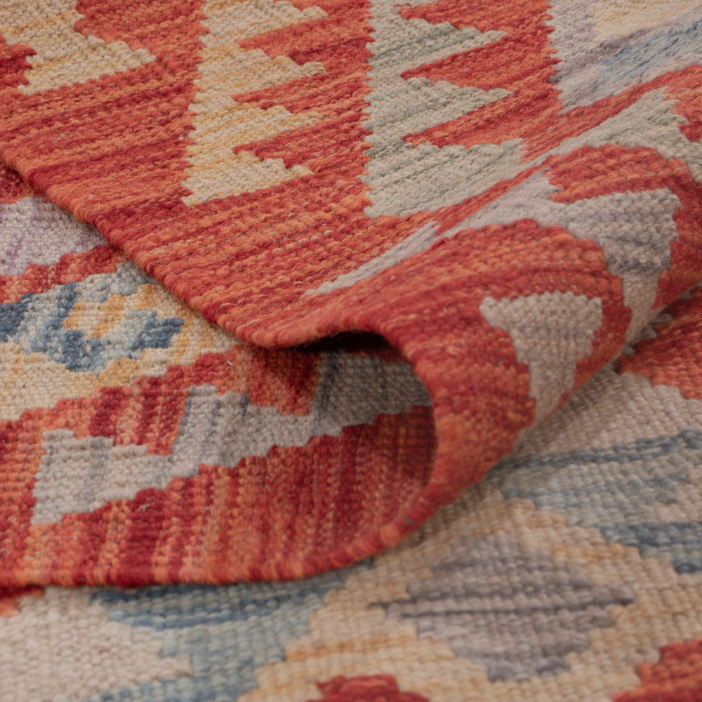 Kelim Rug - Splash - 201 x 159 cm - multicolored